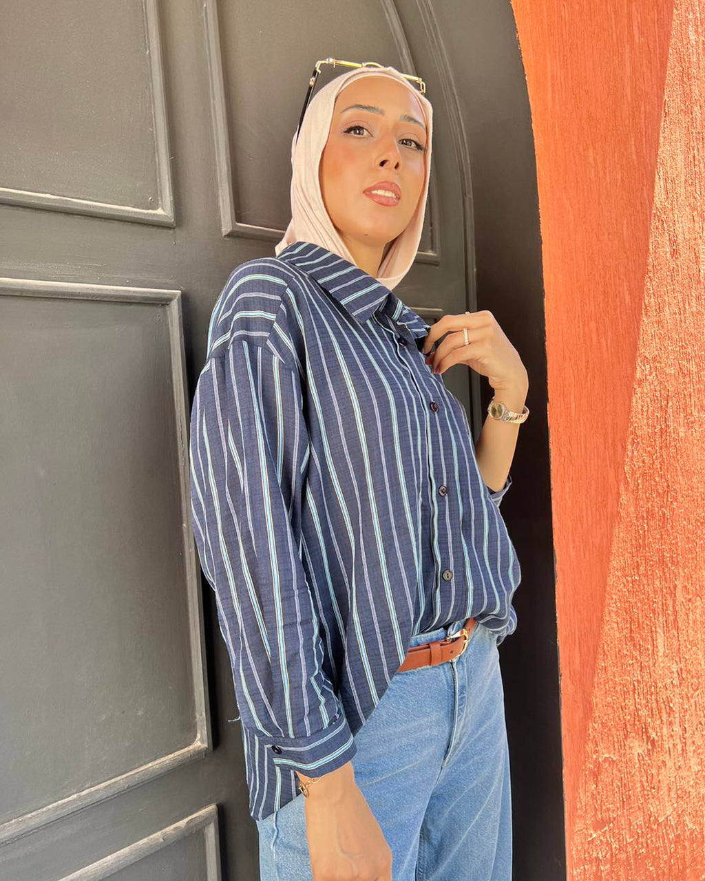Striped linen shirt