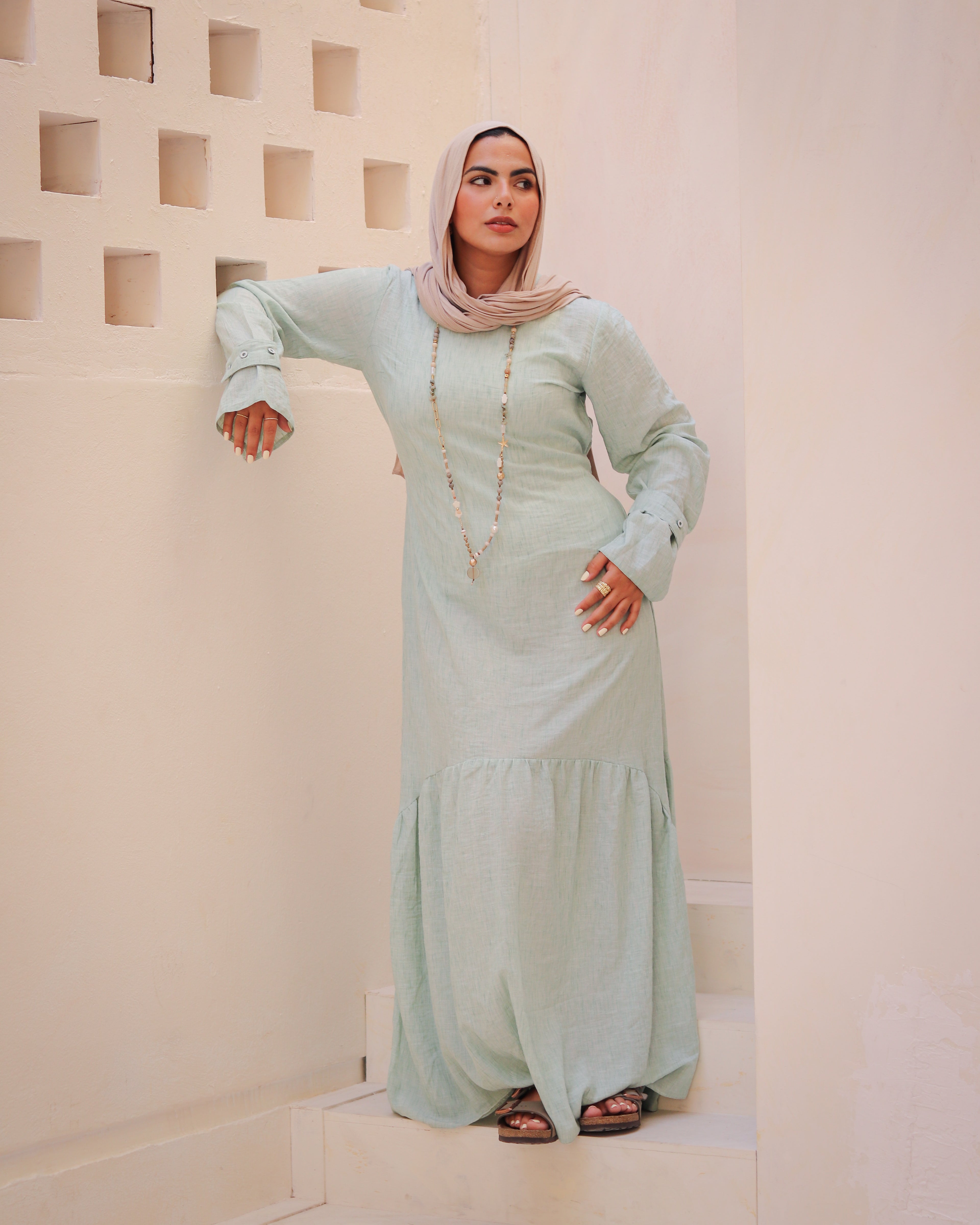 Flowy Linen Dress