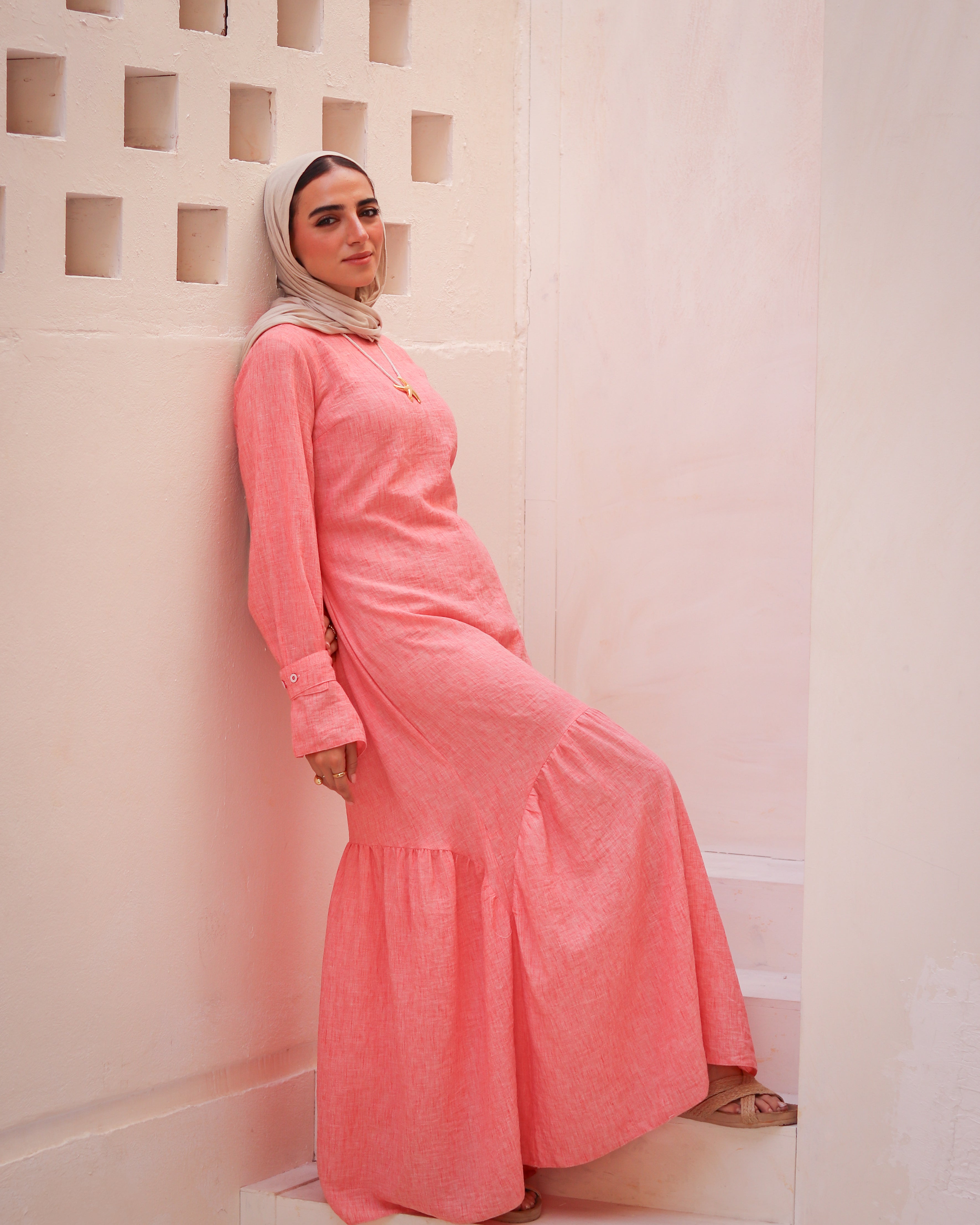 Flowy Linen Dress