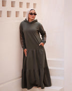 Leather Ruffles Dress