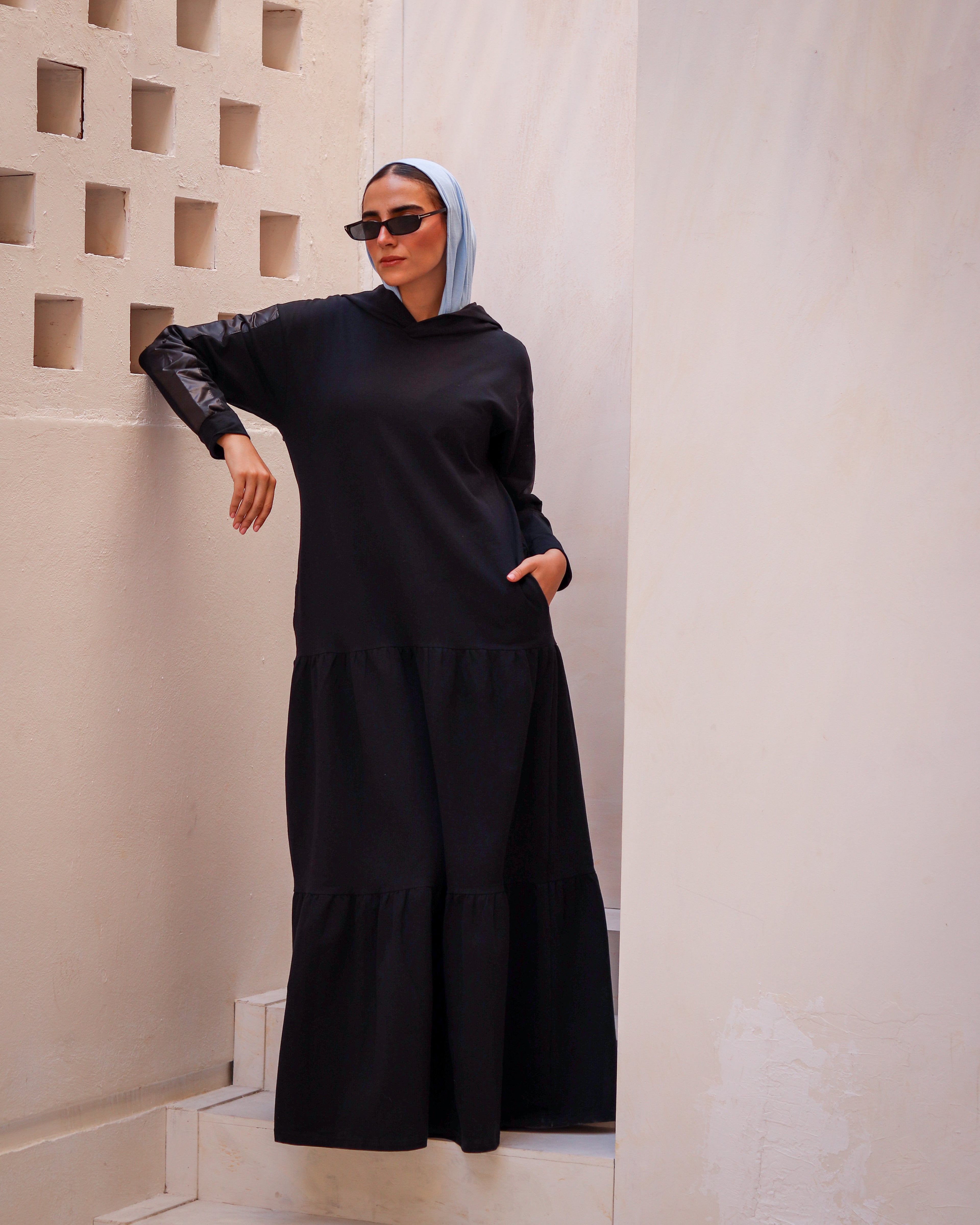 Leather Ruffles Dress