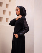 Leather Ruffles Dress